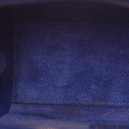 Celine Drummed Calfskin Nano Luggage Indigo 13 of 19