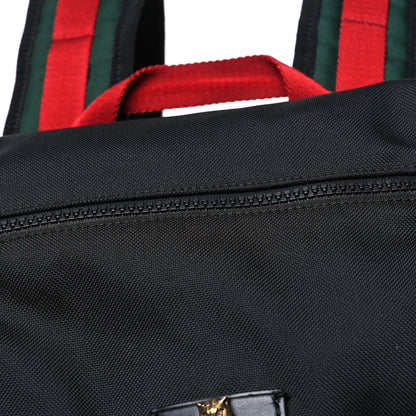 Gucci Techno Canvas Web Double Buckle Backpack Black 8 of 10