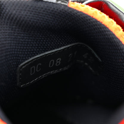 Christian Dior Technical Mesh Calfskin Mens B22 Sneakers 42 Olive Green Orange Black 8 of 10