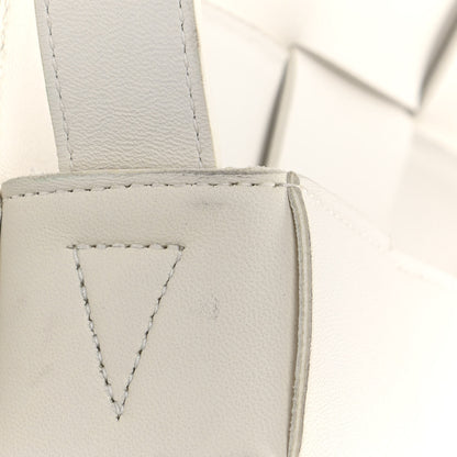 Bottega Veneta Lambskin Maxi Intrecciato Cassette Crossbody Bag White 12 of 13