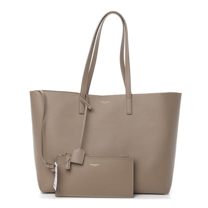Saint Laurent Calfskin Large Shopping Tote Dusty Gray 1 of 9