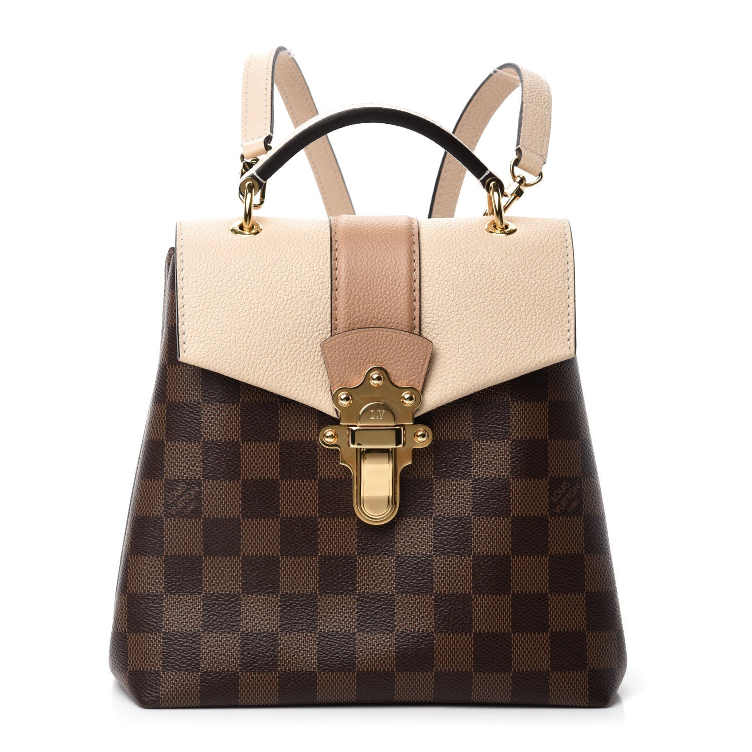Louis Vuitton Damier Ebene Clapton Backpack Creme 1 of 10