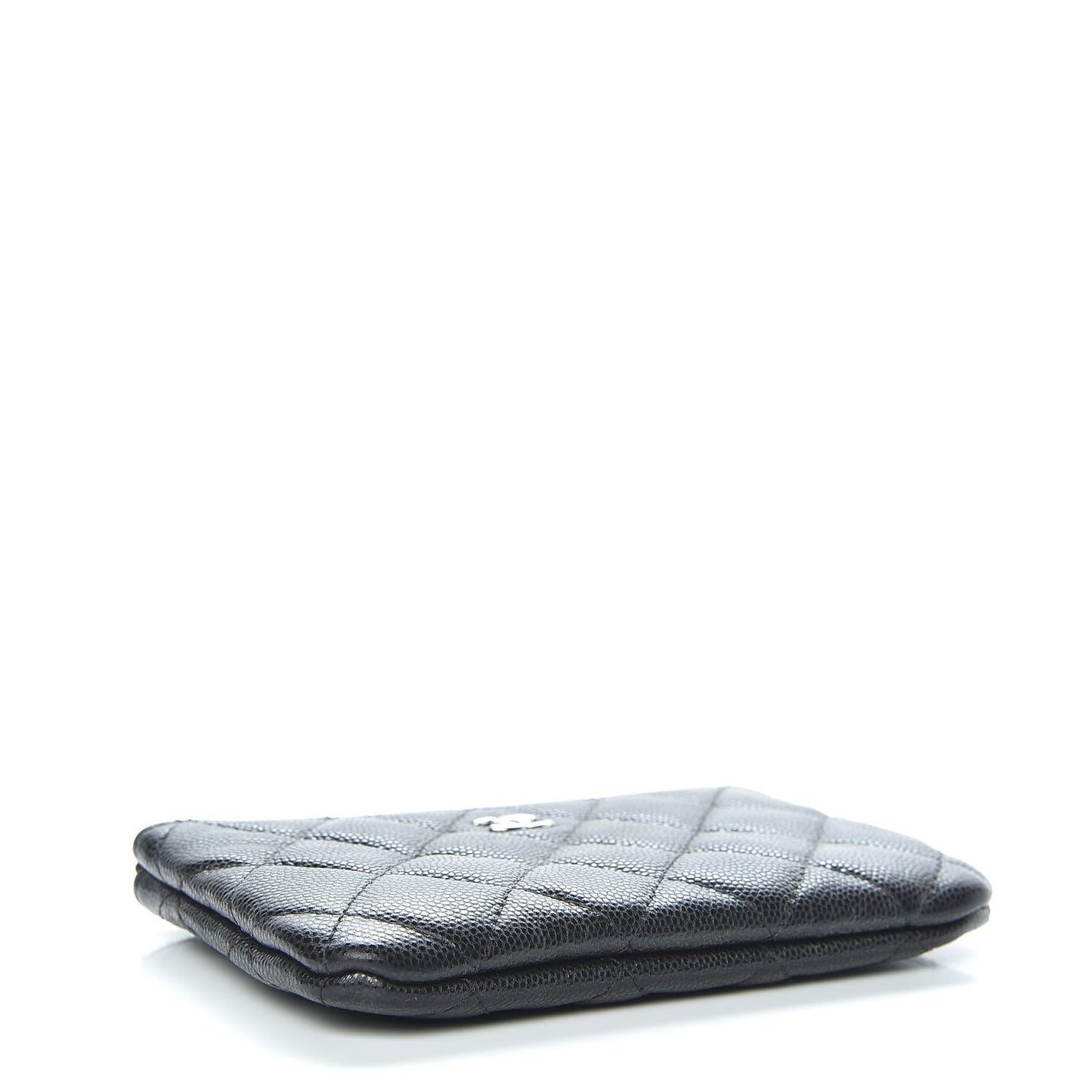 Caviar Quilted Small Cosmetic Case Black