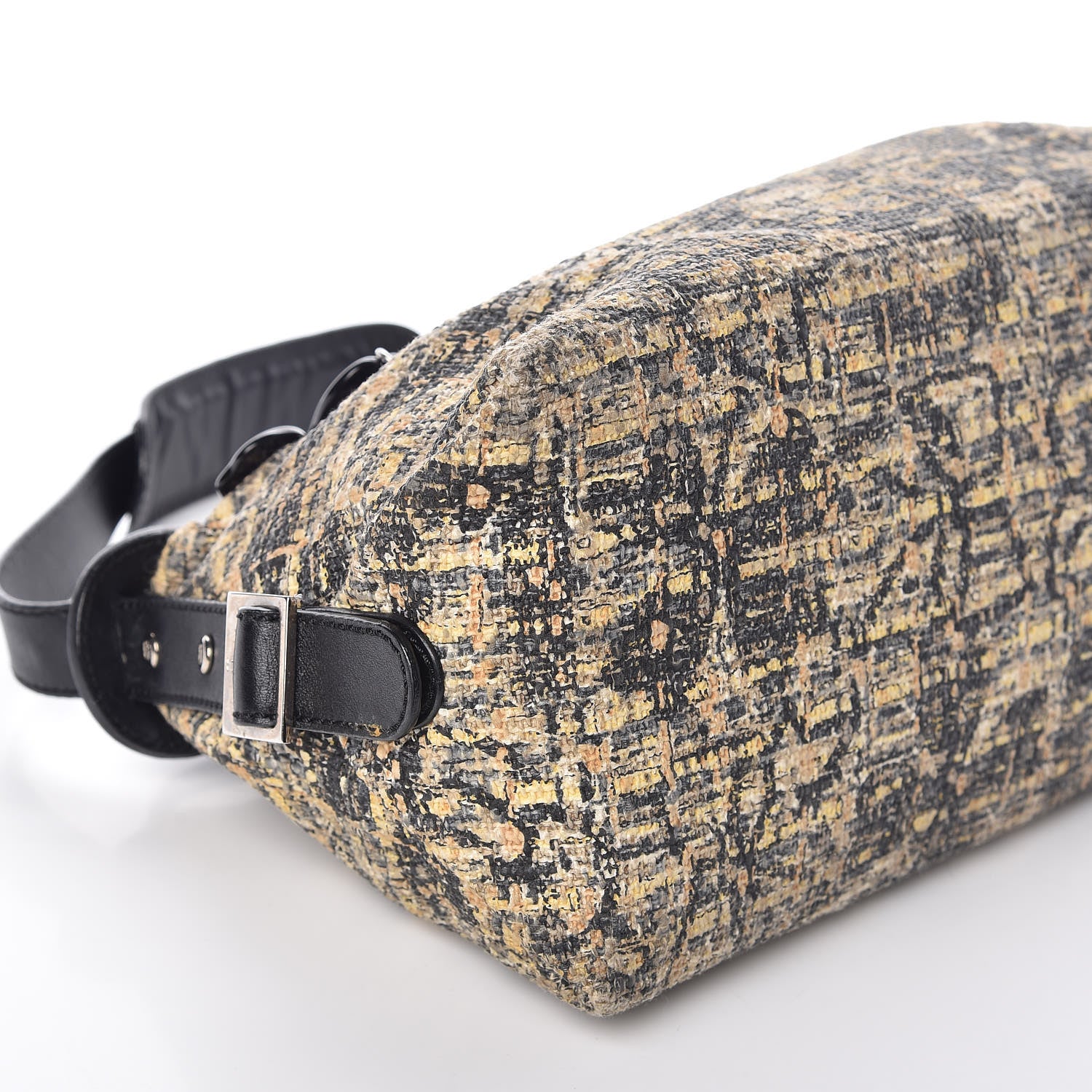 Chanel Tweed Lambskin Shoulder Bag Black 12 of 16