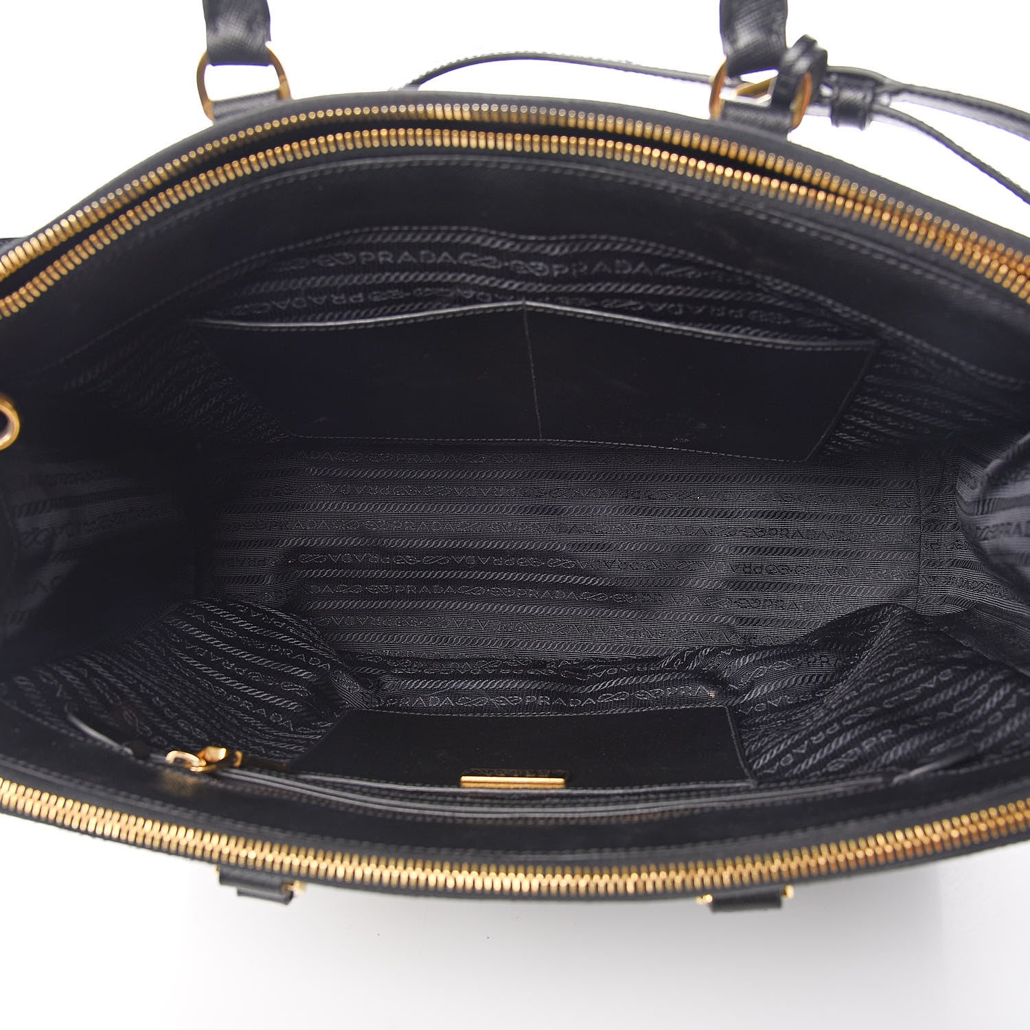 Prada Saffiano Large Galleria Double Zip Tote Black 5 of 16