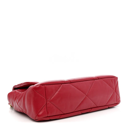 Chanel Goatskin Quilted Large Chanel 19 Flap Dark Pink 4 of 11