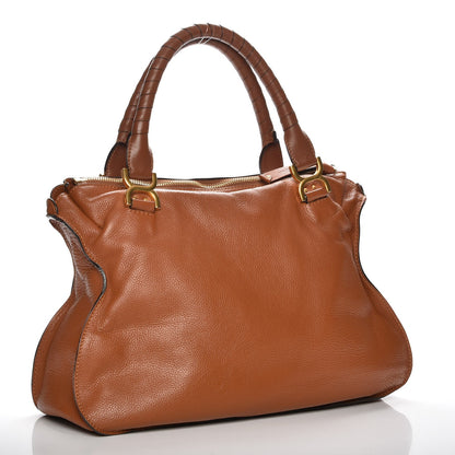 Chloe Calfskin Large Marcie Satchel Tan 3 of 8