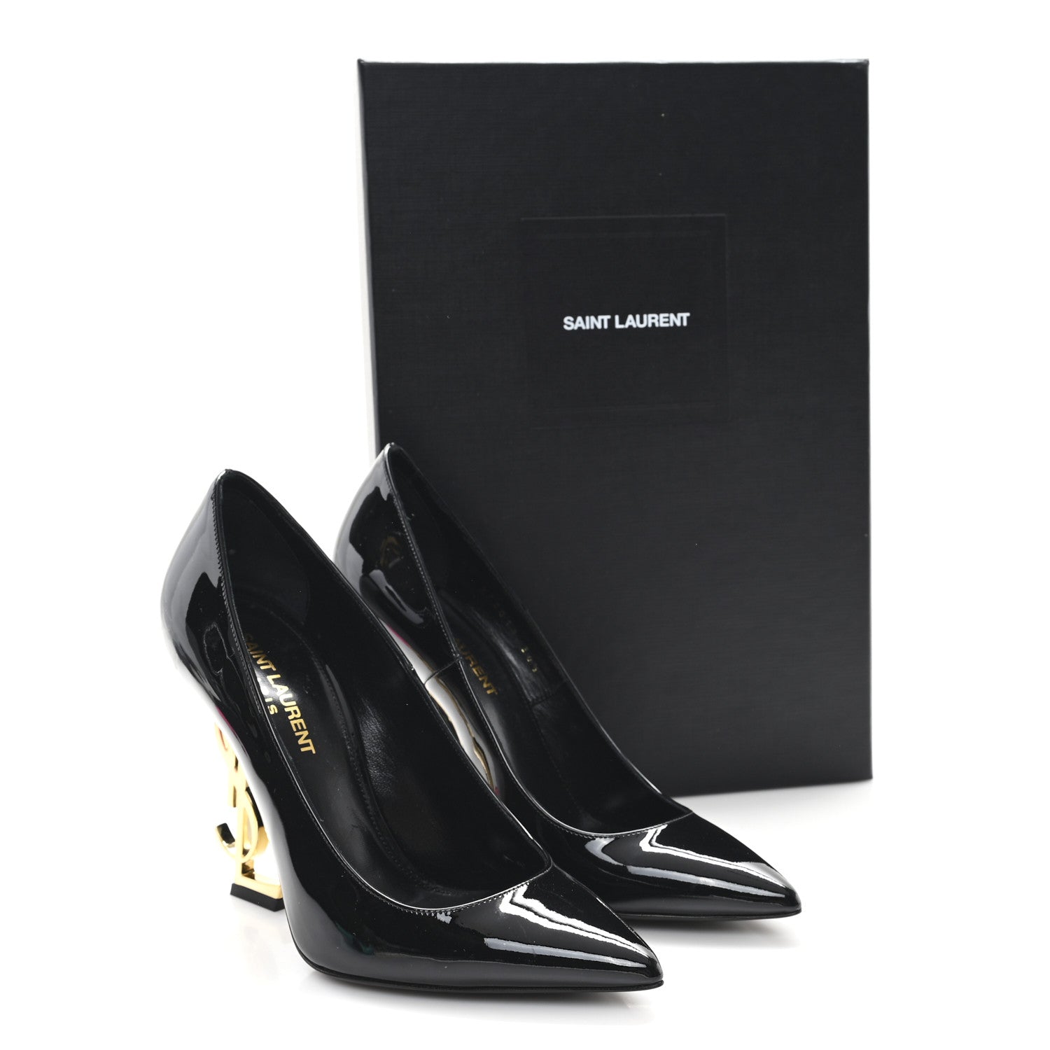 Saint Laurent Patent Opyum 110 Pumps 36.5 Black Gold 10 of 10