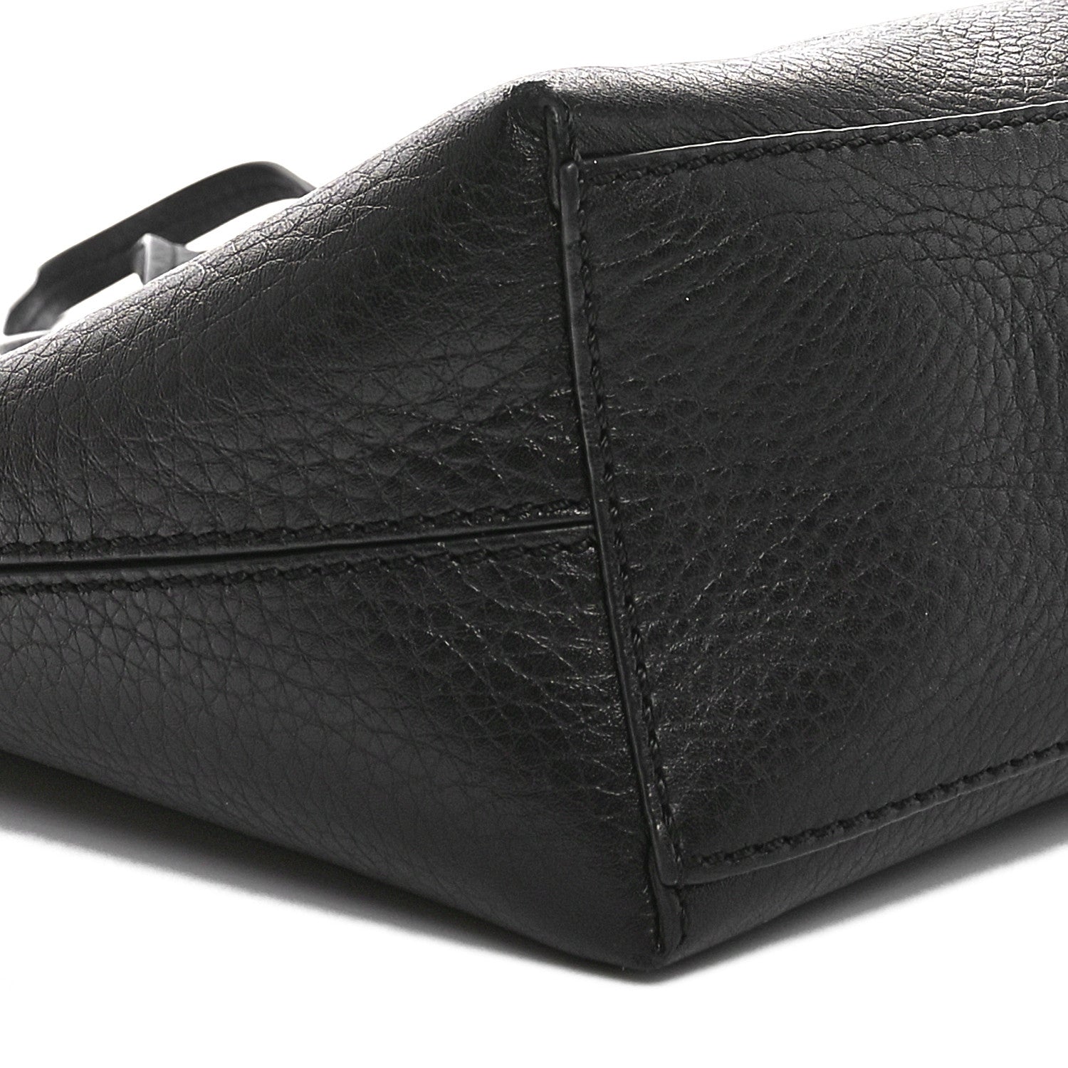 Valentino Garavani Grained Calfskin Small Rockstud Shoulder Tote Black 8 of 9