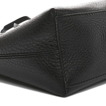 Valentino Garavani Grained Calfskin Small Rockstud Shoulder Tote Black 8 of 9