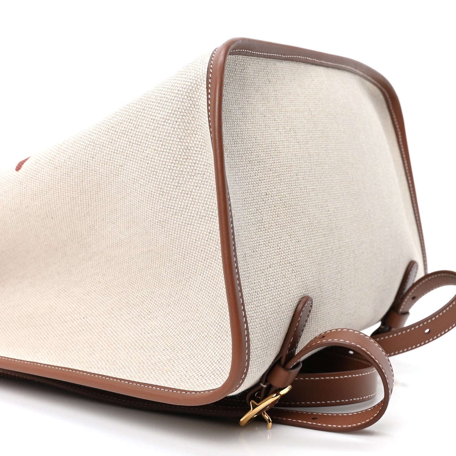 Loro Piana Cotton Canvas Laguna Backpack Natural Caramel Sugar Sun Gold 9 of 10