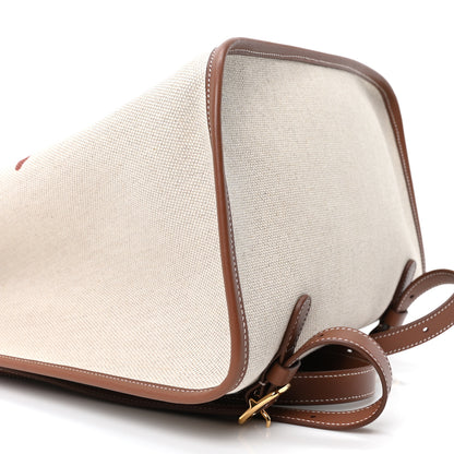 Loro Piana Cotton Canvas Laguna Backpack Natural Caramel Sugar Sun Gold 9 of 10