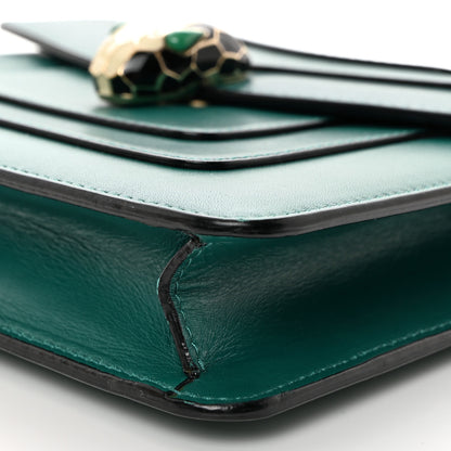 Bulgari Calfskin Small Serpenti Forever Snake Strap Crossbody Bag Emerald Green 11 of 11