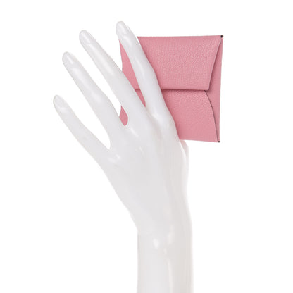 Hermes Chevre Mysore Verso Bastia Coin Purse Rose Confetti Brique 2 of 8