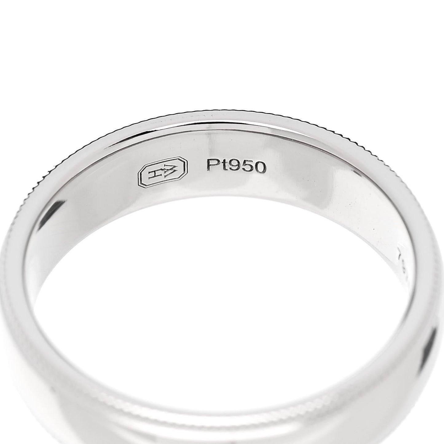 Platinum Milgrain Wedding Band Ring 52 6