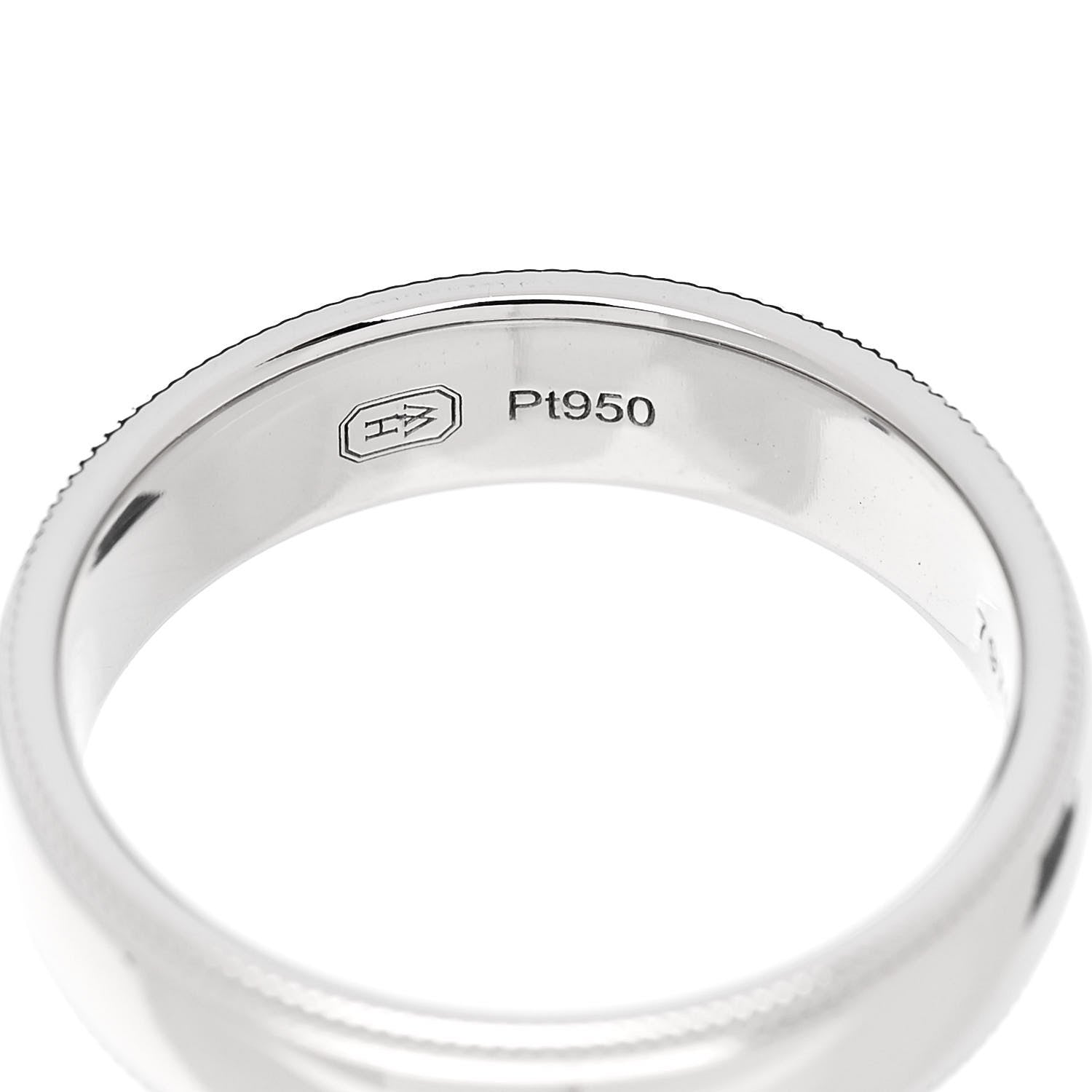Harry Winston Platinum Milgrain Wedding Band Ring 52 6 4 of 6