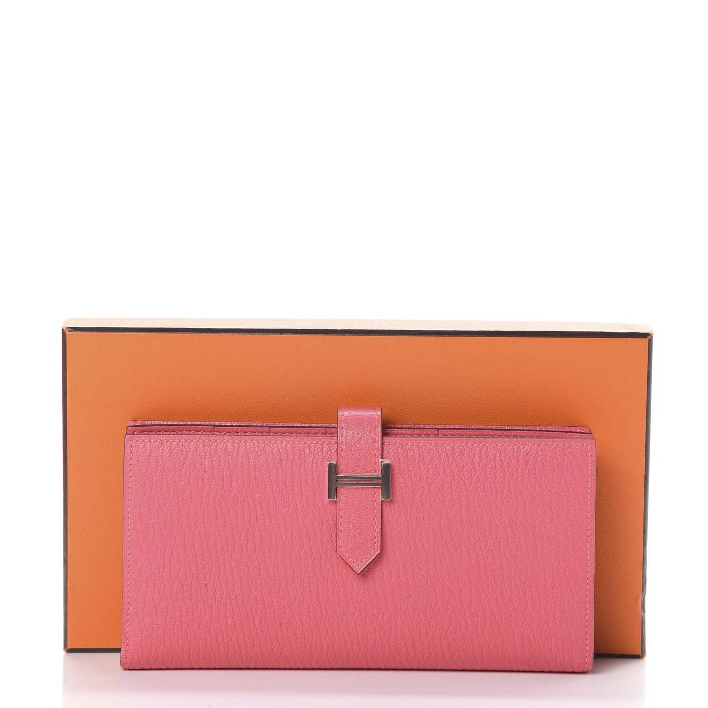 Chevre Mysore Bearn Gusset Wallet Rose Lipstick