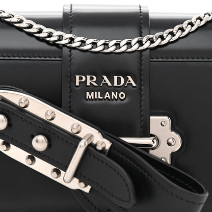 Prada Spazzolato Soft Calfskin Cahier Bag Black 8 of 10