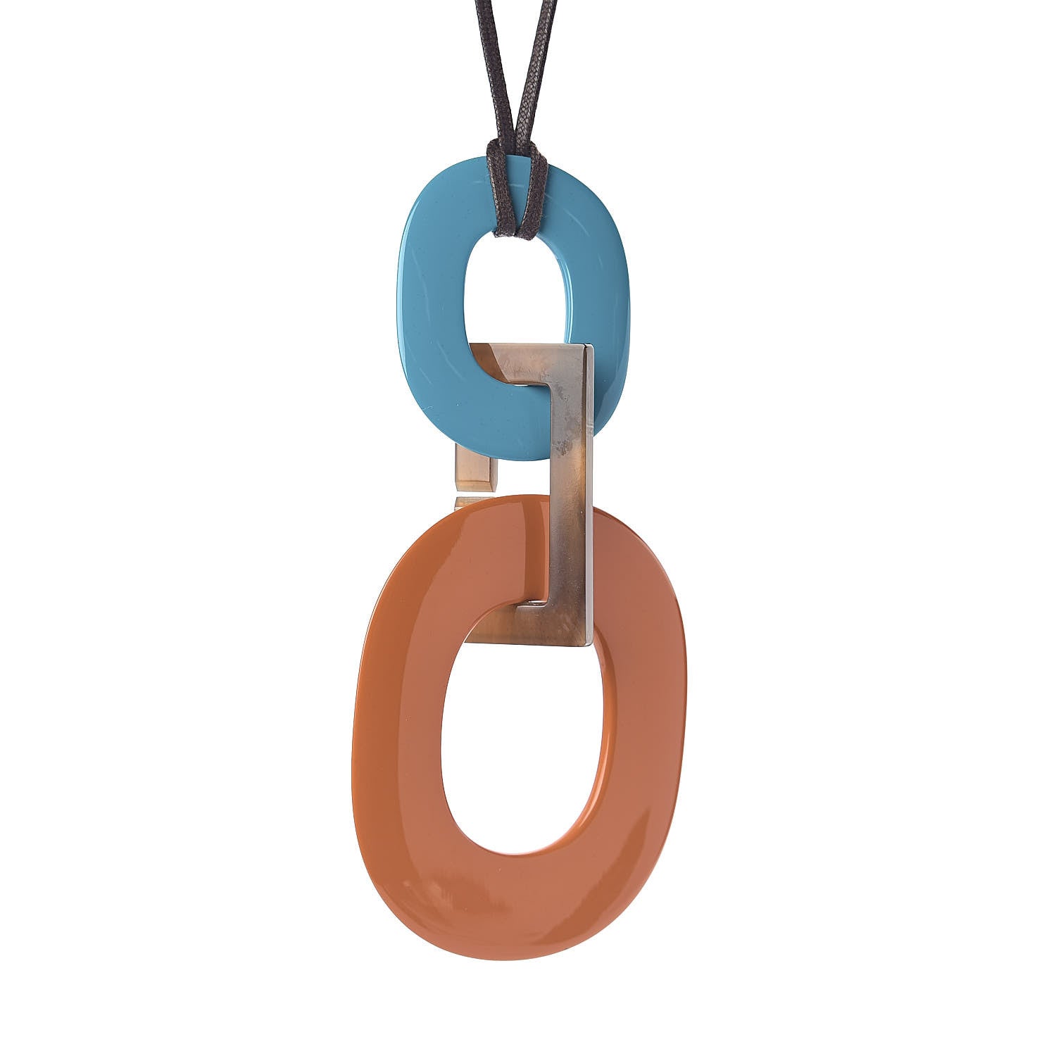 Hermes Lacquered Buffalo Horn Kara Necklace 4 of 6