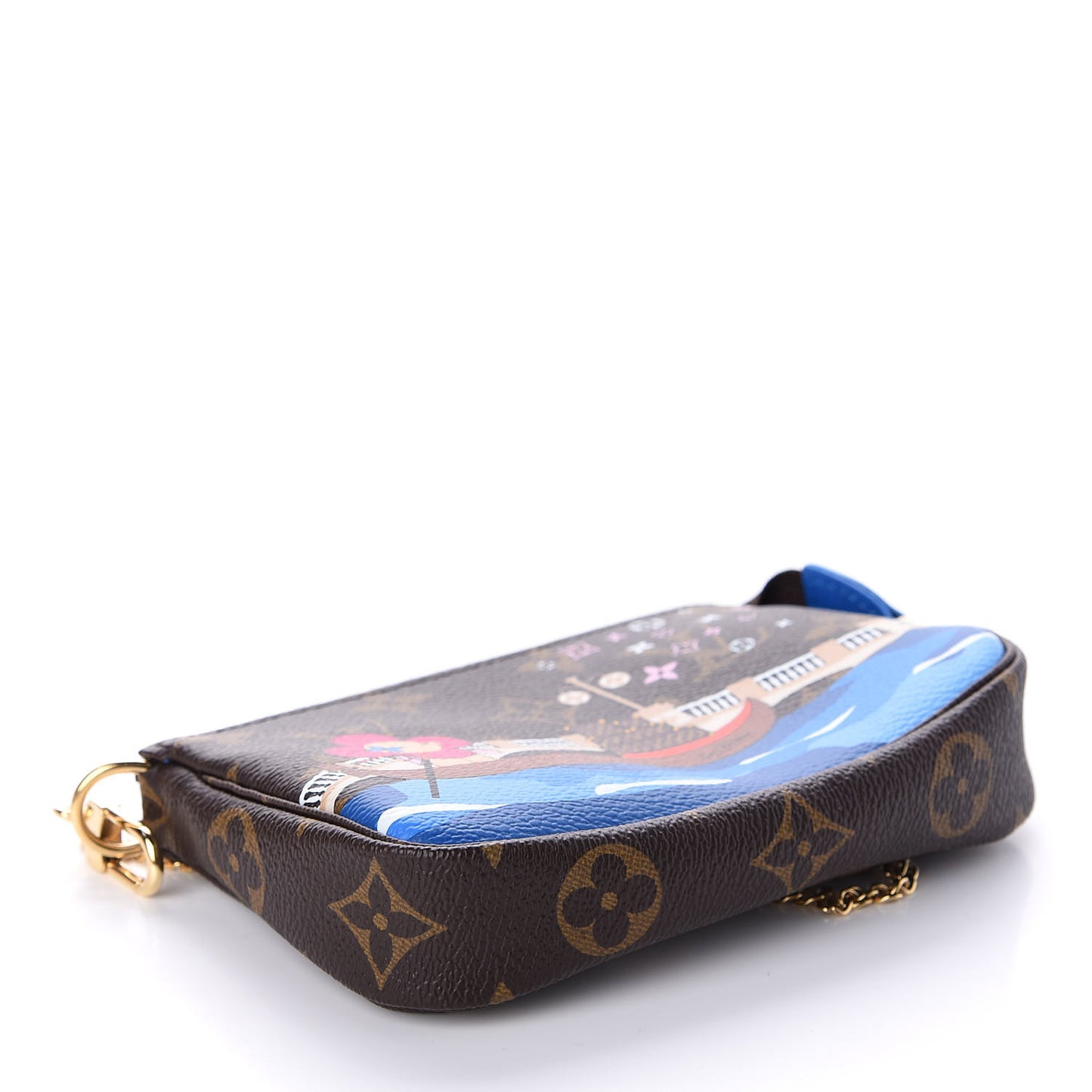Monogram 2019 Christmas Animation Mini Venice Pochette Accessories Blue
