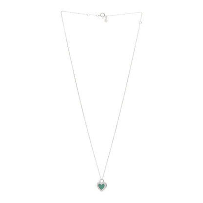 Tiffany Sterling Silver Enamel Return to Tiffany Love Heart Necklace Blue 3 of 4