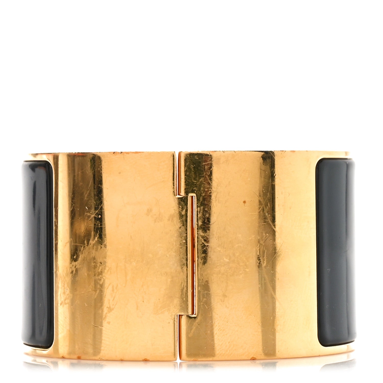 Hermes Enamel Extra Wide Clic Clac H Bracelet PM Black 3 of 4