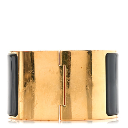 Hermes Enamel Extra Wide Clic Clac H Bracelet PM Black 3 of 4