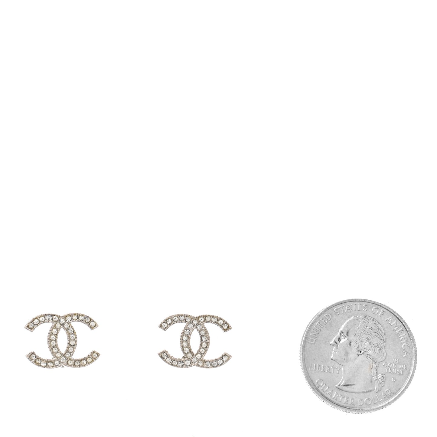 Crystal Mini Timeless CC Earrings Silver