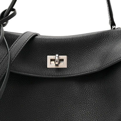 Balenciaga Grained Calfskin Small Rodeo Top Handle Handbag Black 8 of 10