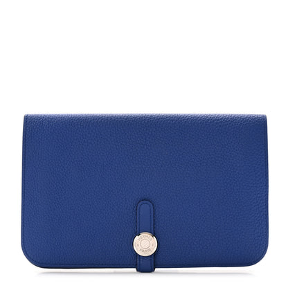 Hermes Togo Dogon Duo Wallet Bleu Electrique 1 of 8