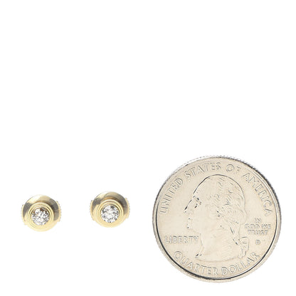 Cartier 18K Yellow Gold Diamond MM D'Amour Earrings 2 of 6