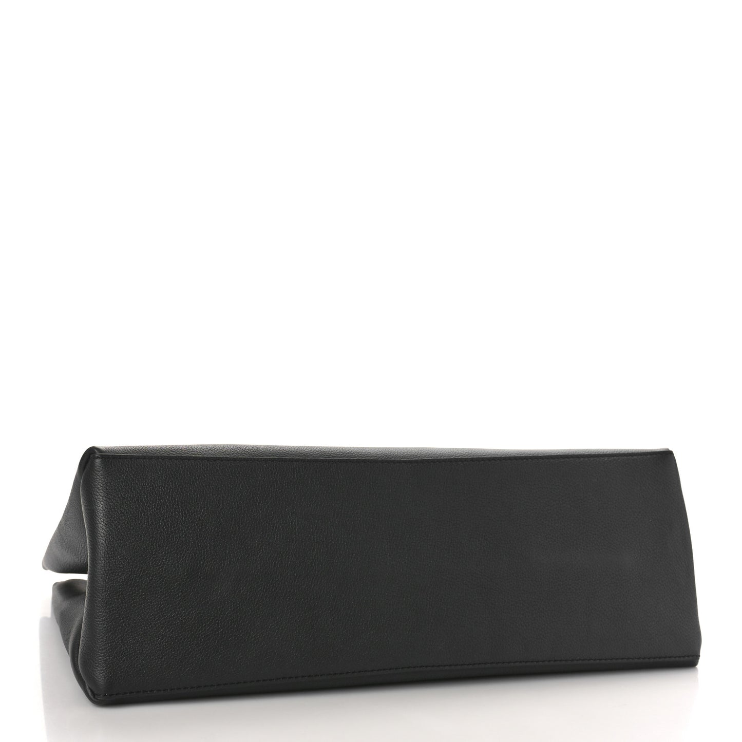 Grained Calfskin Lockme Shopper Black