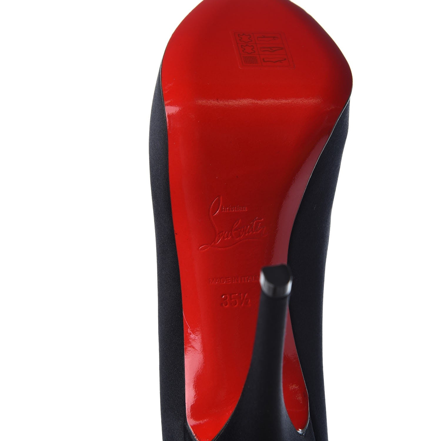 Christian Louboutin Satin Very Prive 120 Pumps 35.5 Black 7 of 8
