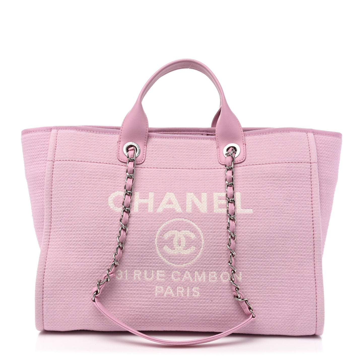 Mixed Fibers Medium Deauville Tote Dark Pink