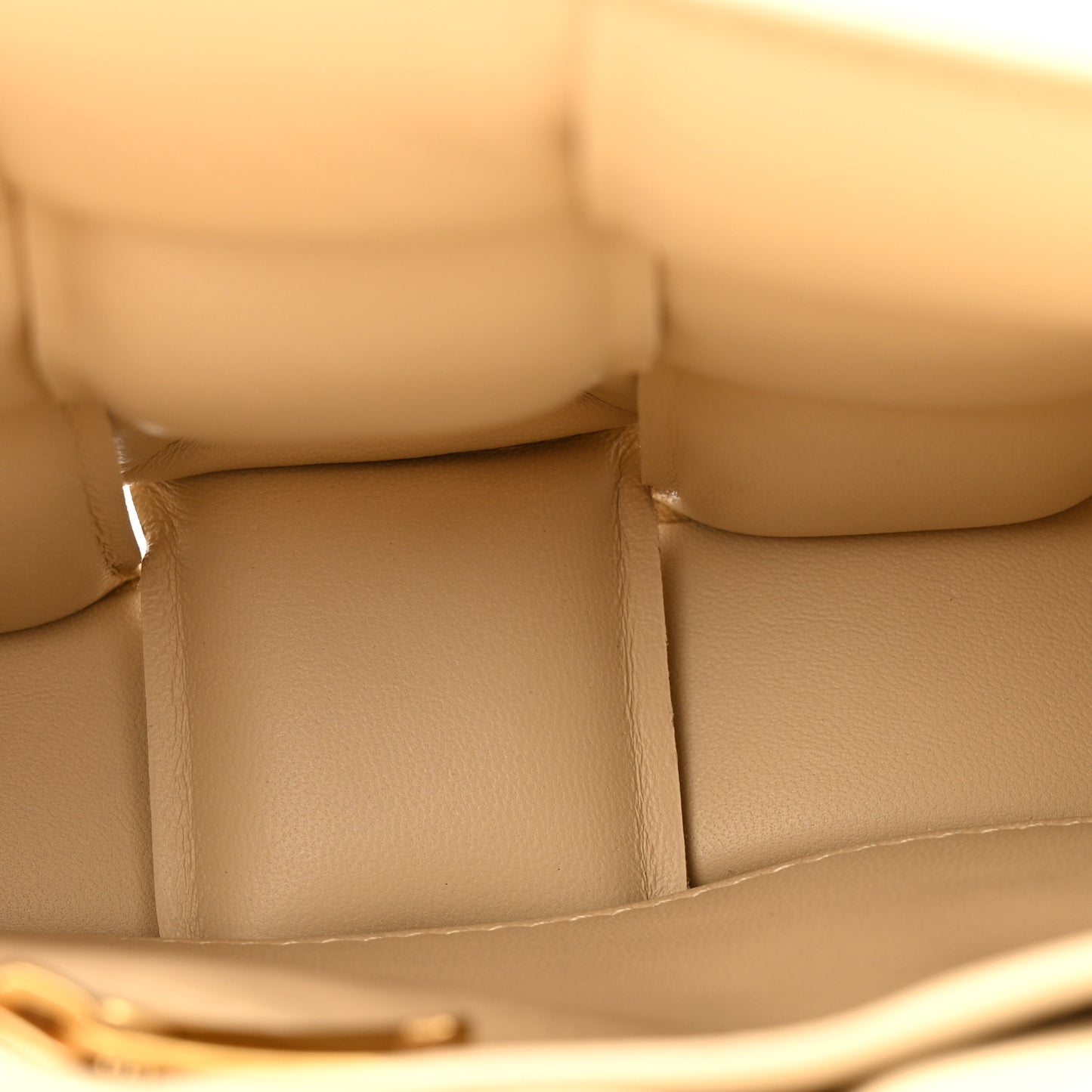 Lambskin Maxi Intreccio Padded Chain Cassette Crossbody Bag Porridge