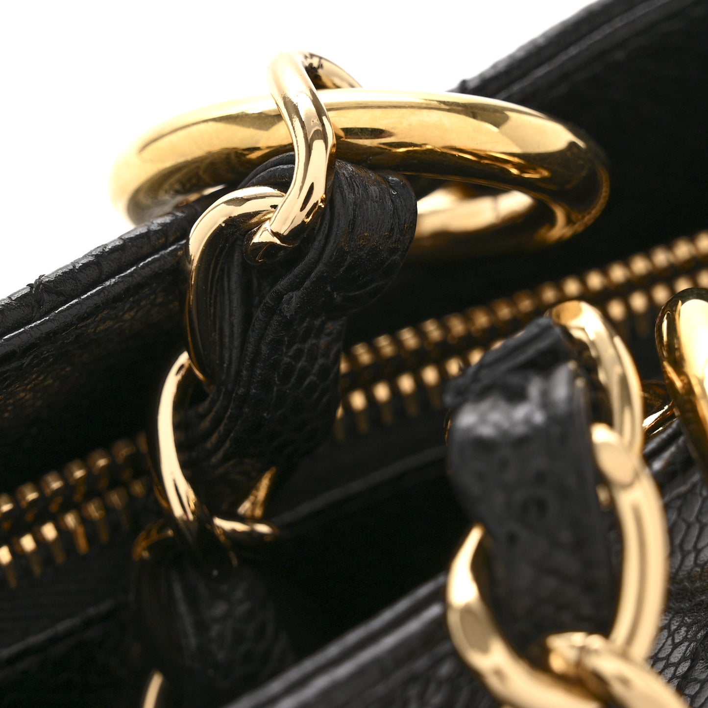 Caviar Quilted Grand Shopping Tote GST Black