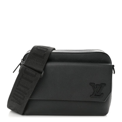 Louis Vuitton Calfskin Aerogram Fastline Messenger Black 1 of 11