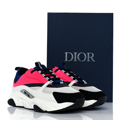 Christian Dior Technical Mesh Calfskin Mens B22 Sneakers 43 White Pink Blue 9 of 9