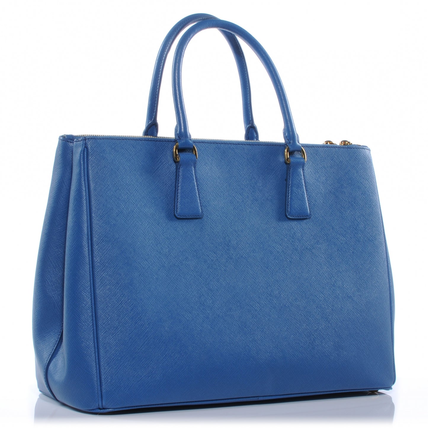 Saffiano Lux Large Galleria Double Zip Tote Cobalto