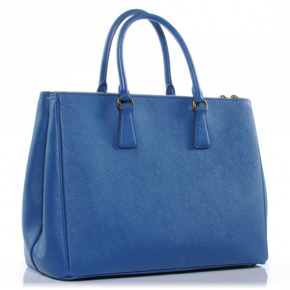 Prada Saffiano Lux Large Galleria Double Zip Tote Cobalto 3 of 7