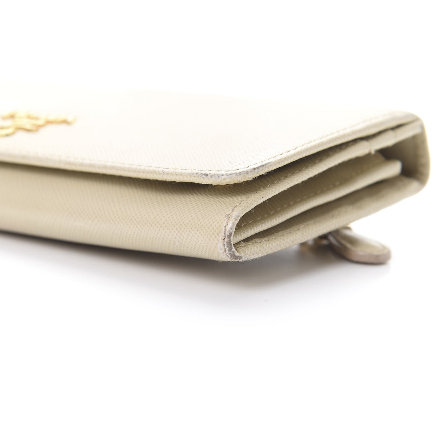 Saffiano Metal Continental Flap Wallet Cera