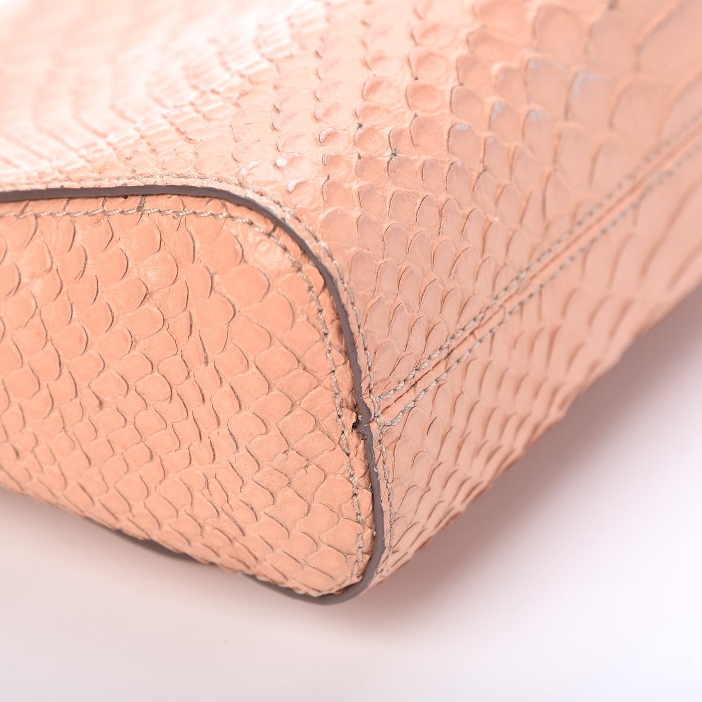 Nappa Snake Embossed Small Lily Natural