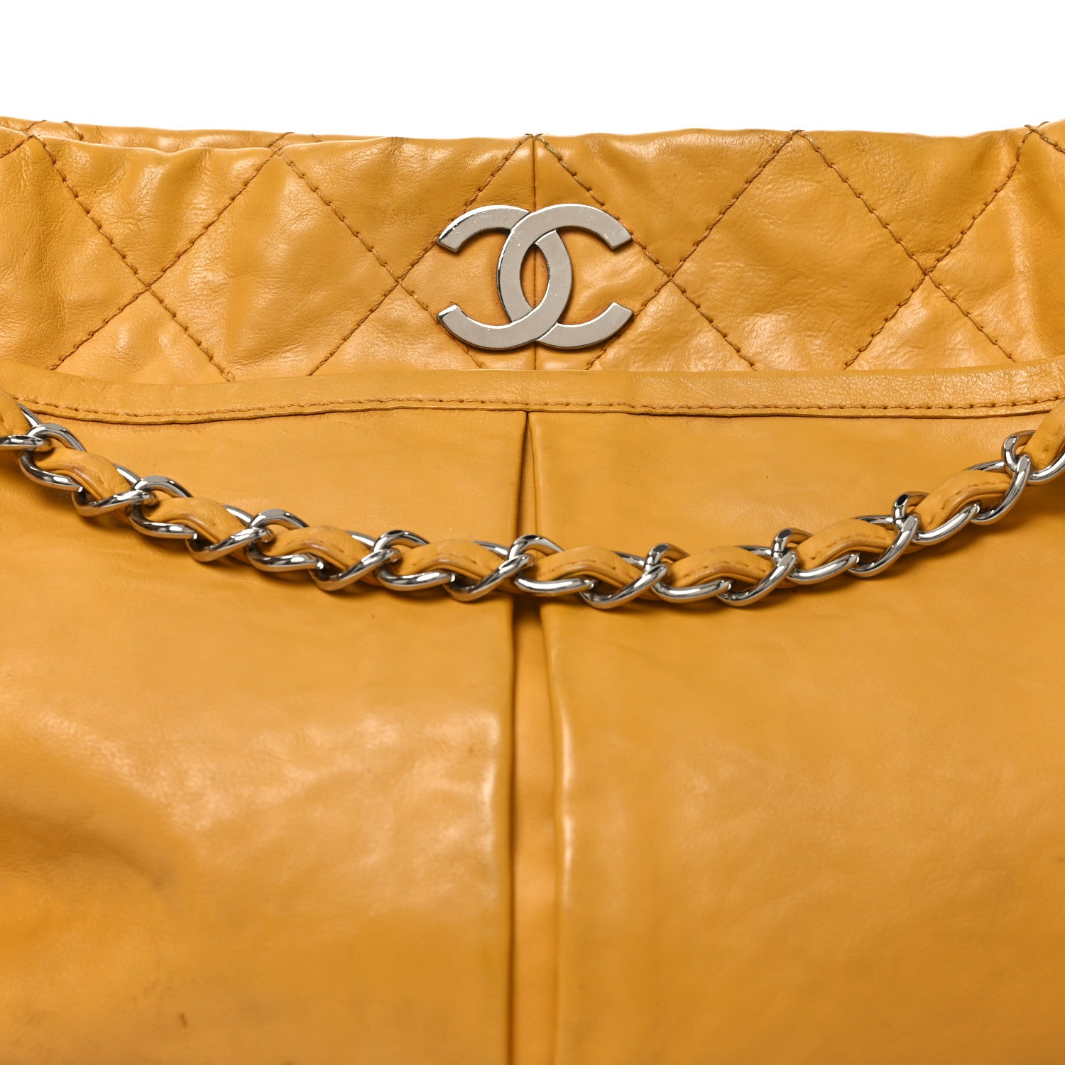 Chanel Calfskin Natural Beauty Tote Yellow 8 of 11