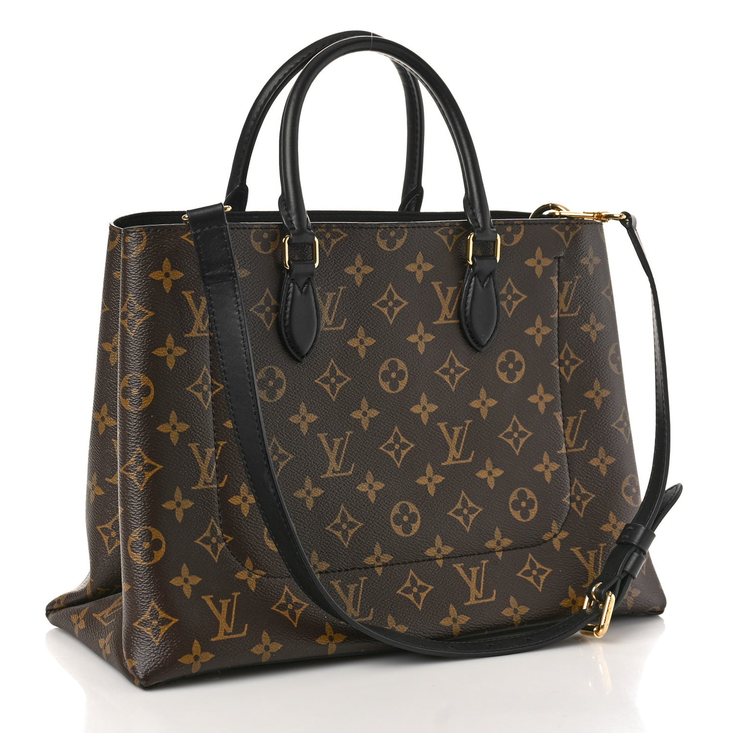 Monogram Flower Tote Black