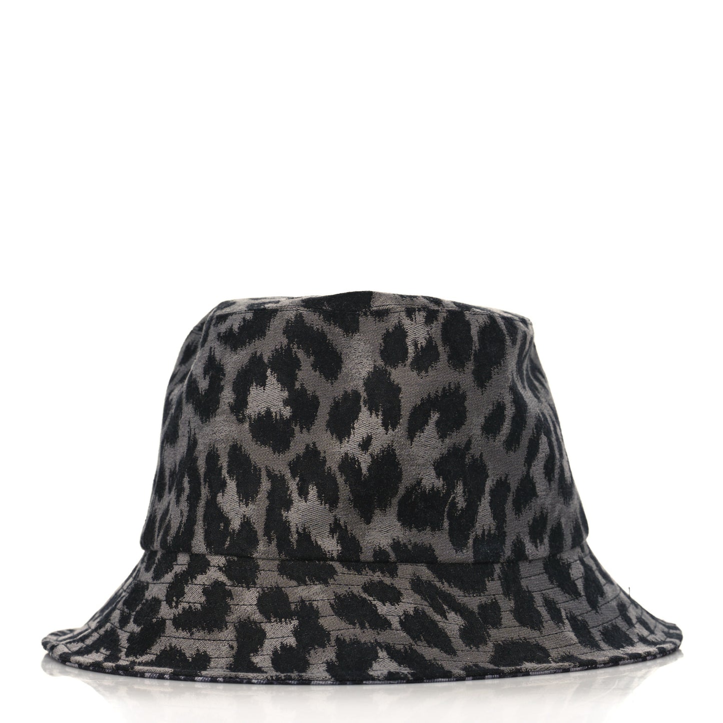 Oblique Reversible Leopard Bucket Hat 57 Grey