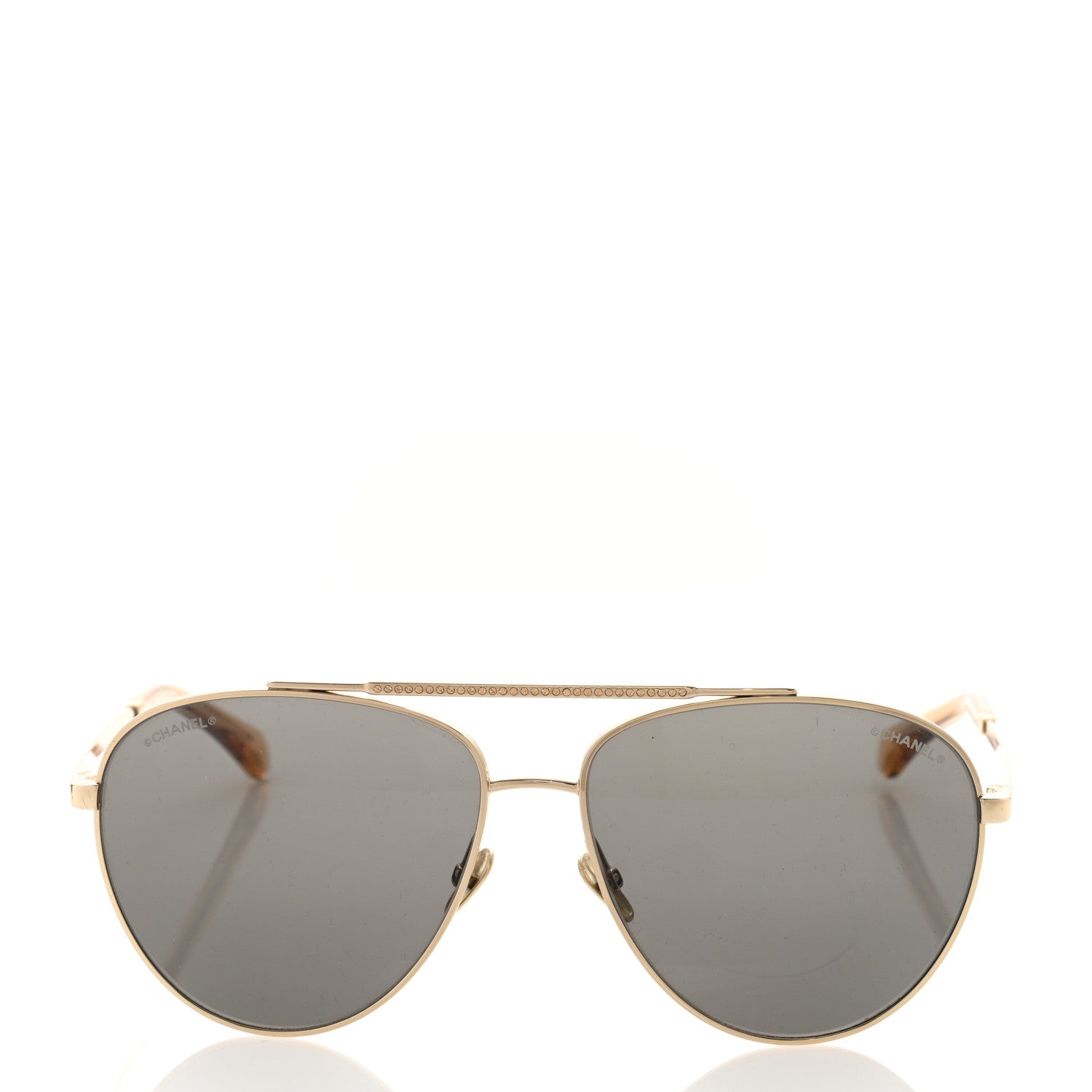 Chanel Metal Aviator Sunglasses 4279-B Gold 2 of 8