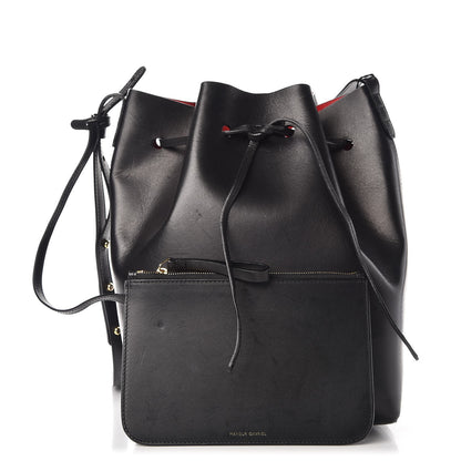 Mansur Gavriel Calfskin Bucket Bag Black Flamma 4 of 13