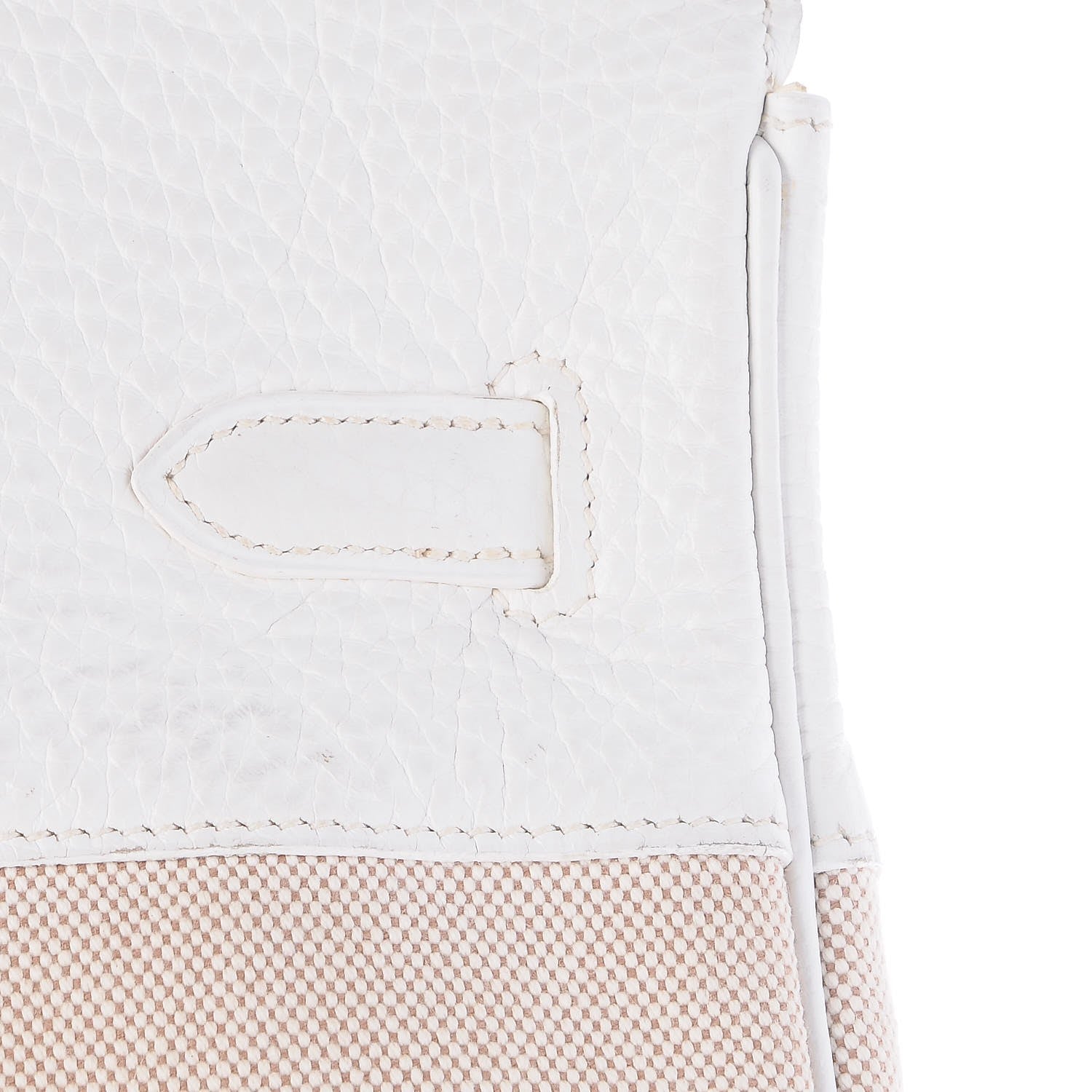 Hermes Toile Taurillon Clemence Birkin 35 White 35 of 41