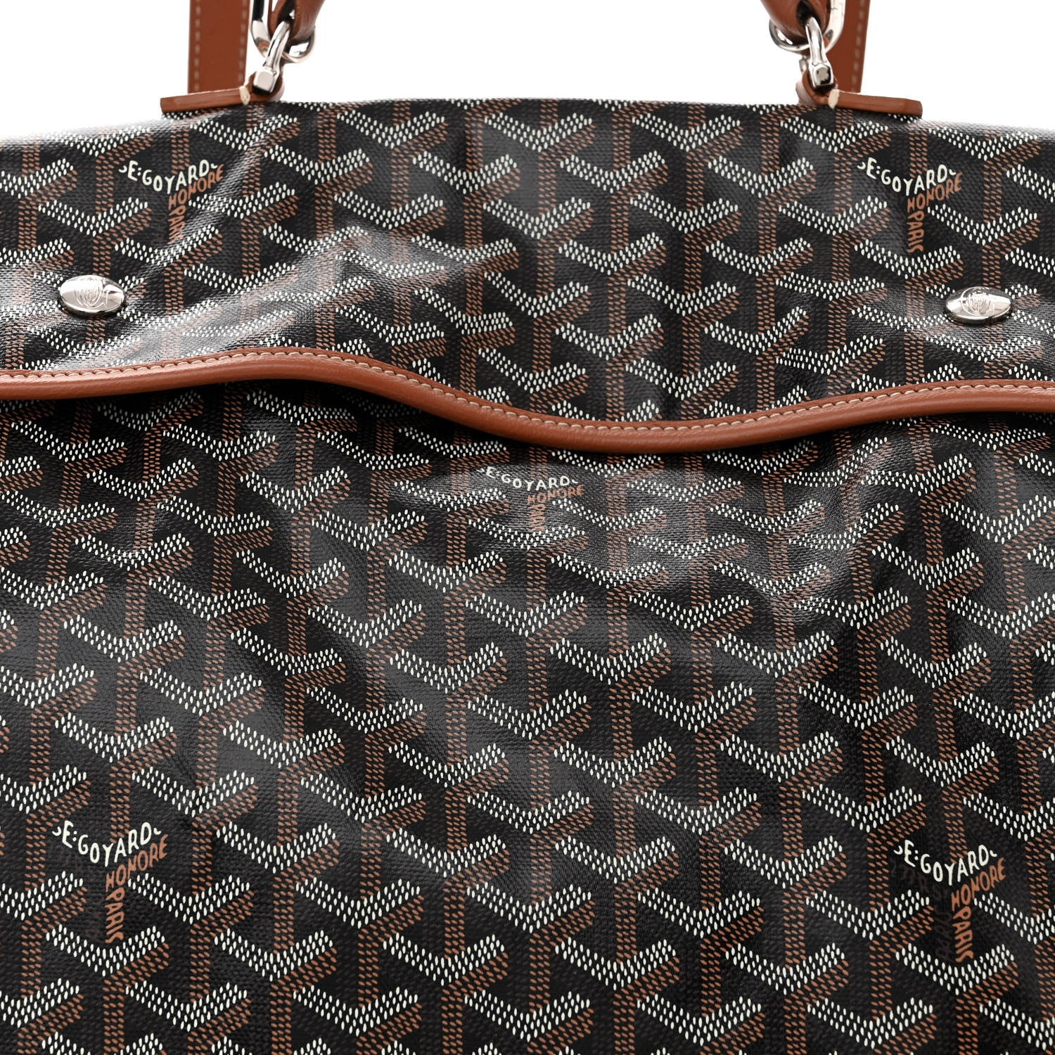 Goyard Goyardine Saint Leger Soft Briefcase Backpack Black Gold 7 of 19