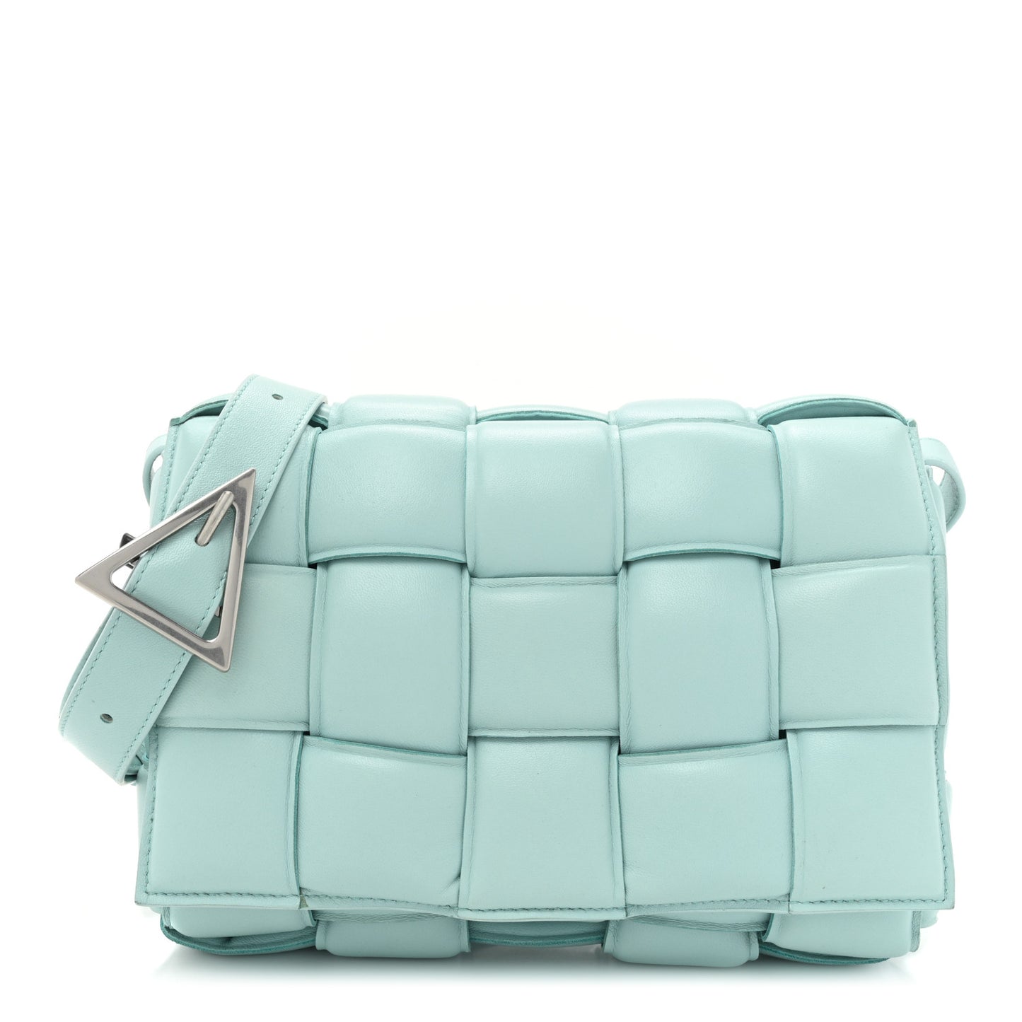 Nappa Maxi Intreccio Padded Cassette Crossbody Bag Spearmint